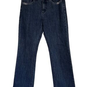 Vintage Christine Alexander Denim Jeans w/ Swarovski Crystal Embellishments